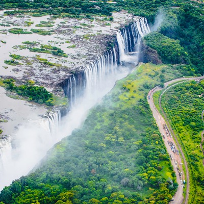 Aerial shot at full flood