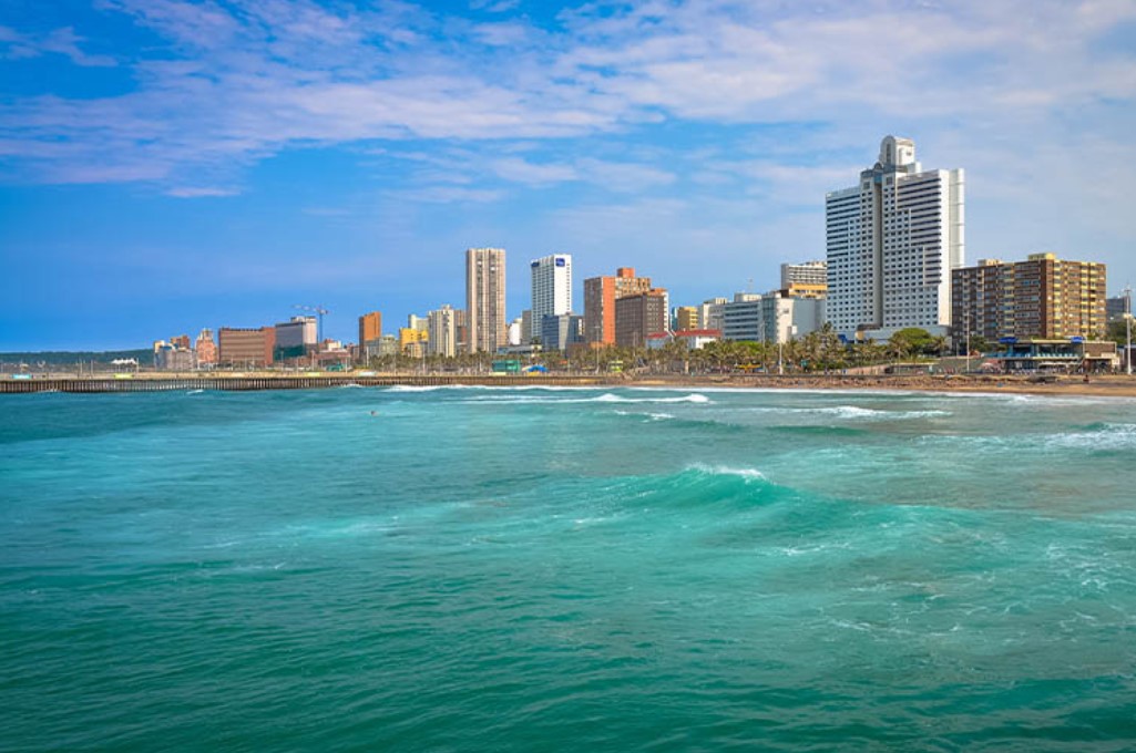 Durban ocean and city view