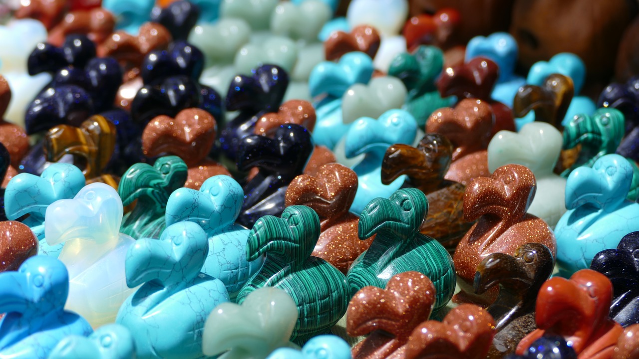 Dodo figurines at a market in Mauritius